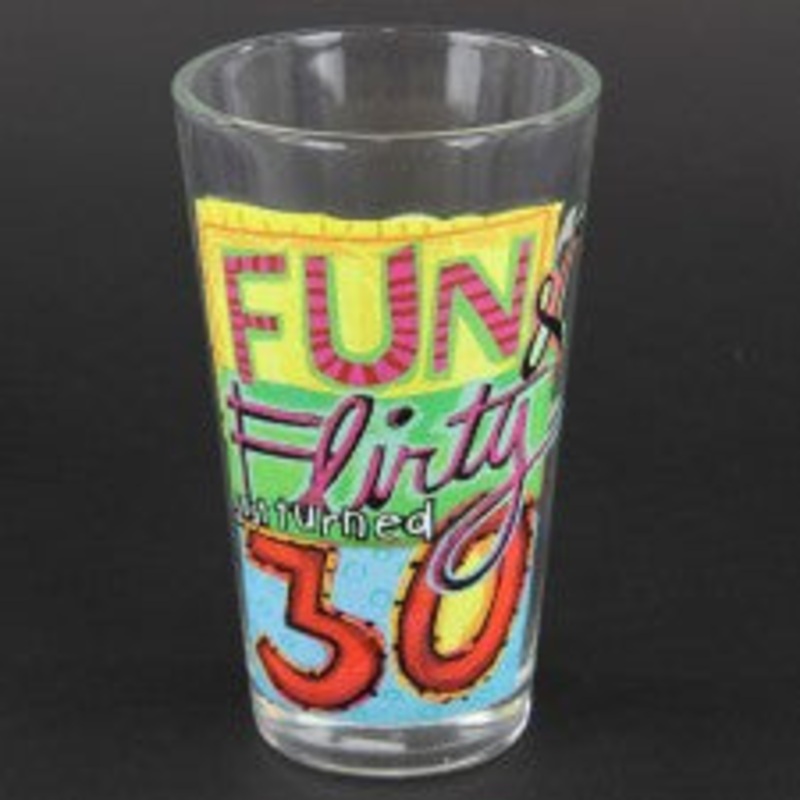 “Fun & Flirty Just Turned Thirty” Beer Pint Glass