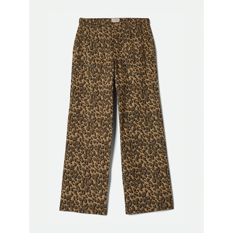 Jane Utility Wide Leg Pant: Brown Cheetah
