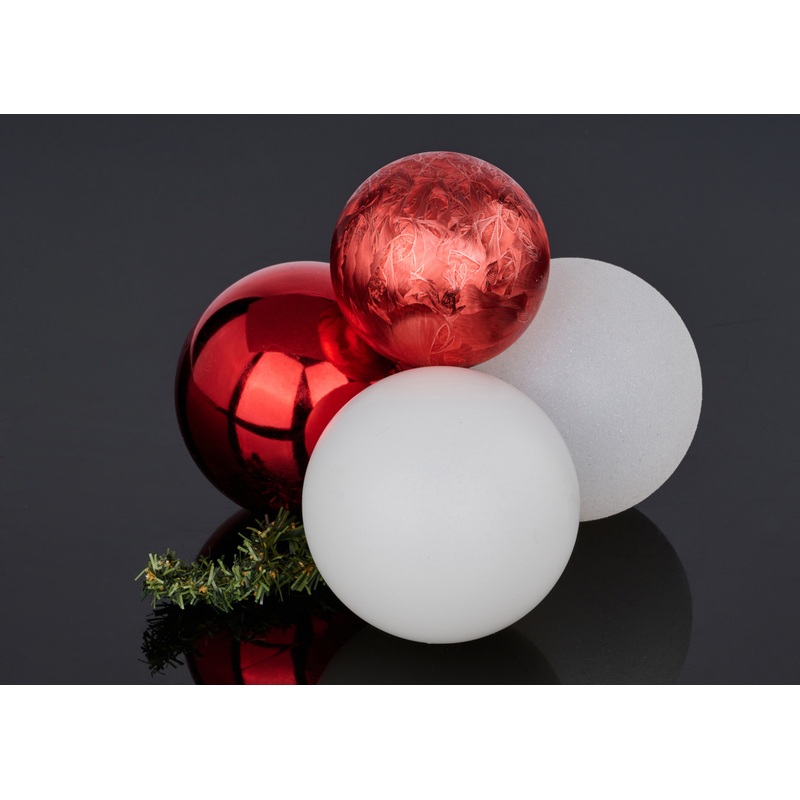 Red/White Ball Cluster 3″/4″