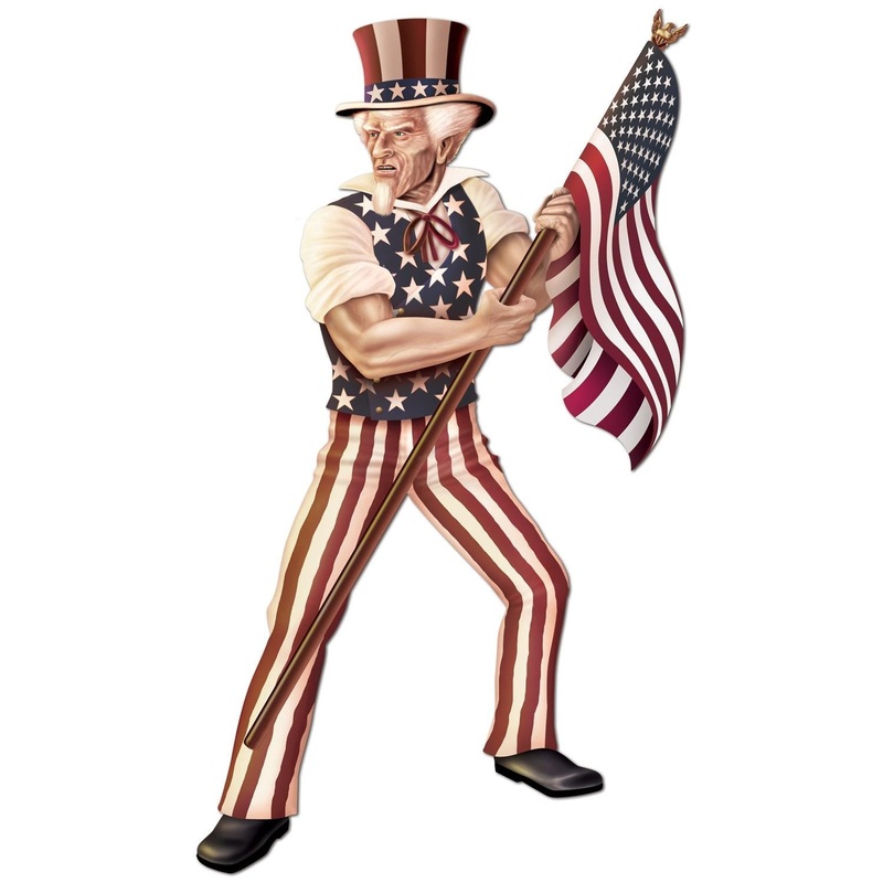 12 Pack Bulk Jointed Uncle Sam Party Decoration