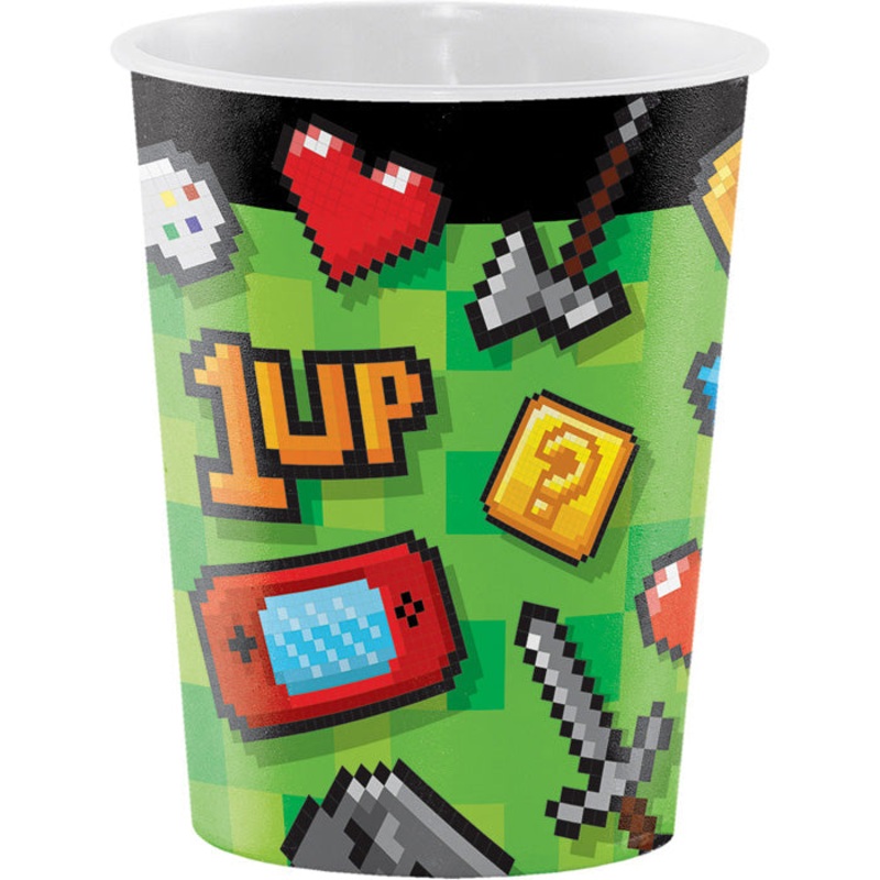 12 pc Bulk Video Games Party 16 oz Favor Cups