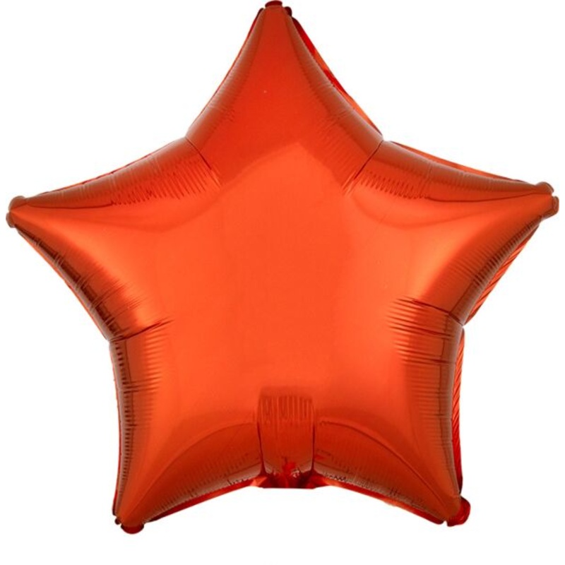 012 19″ Orange Metallic Star Foil