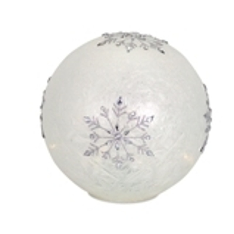 8″ LED Snowflake Globe w/6hr Timer