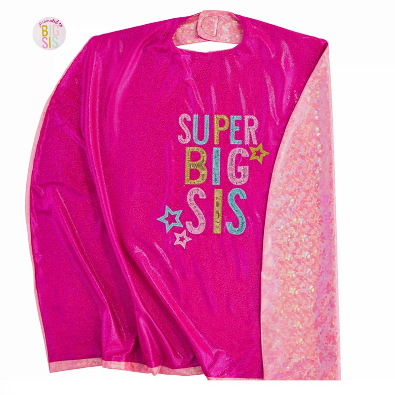 “Super Big Sis” Cape & Button Set