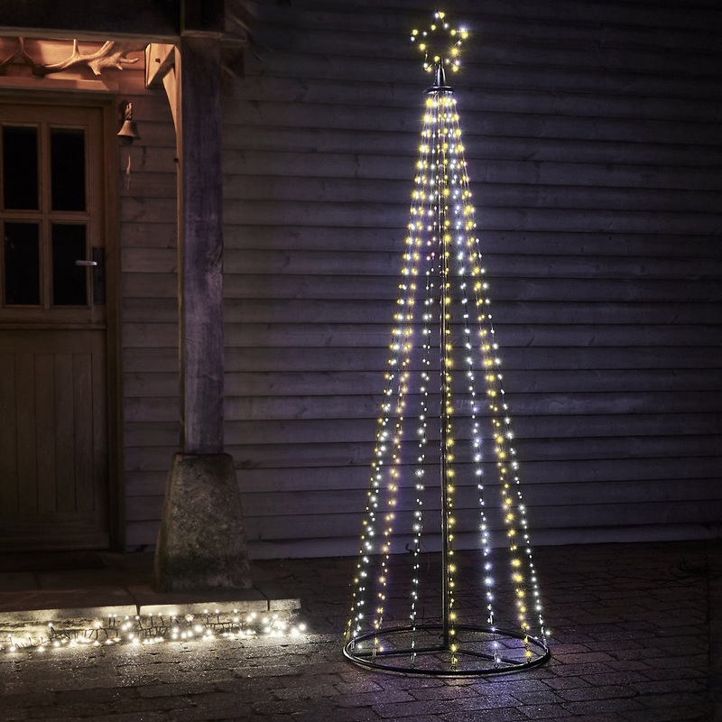 Multi White LED Tree Freestanding Silhouette (H) 2100mm