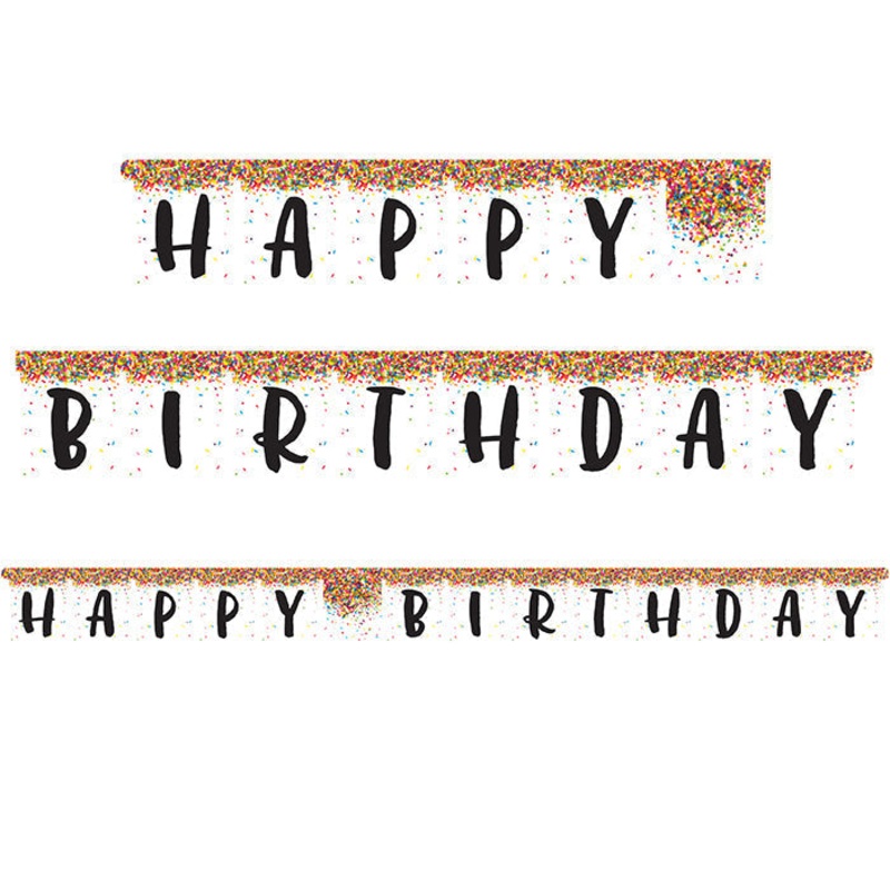 12 pc Bulk Confetti Sprinkles Party Banners