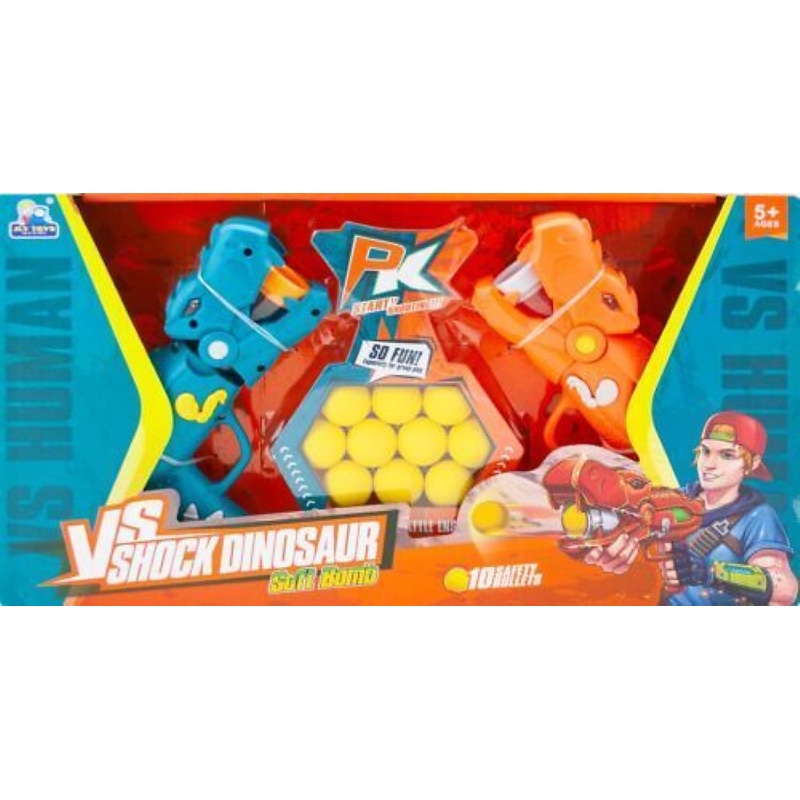 2 X Dinosaur Shape Shooter Blaster Soft Bullet Darts Kids Fun Toy Xmas Gift New