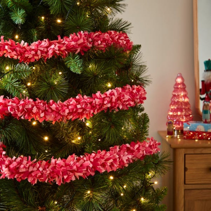 2m Magenta & Sugar Plum Paper Tinsel