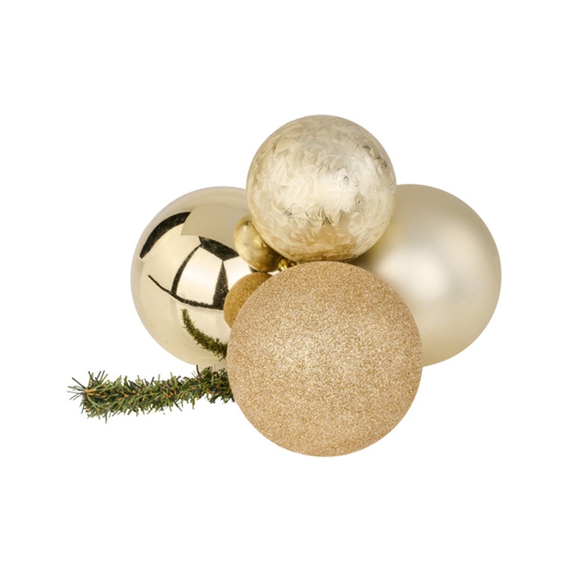 4-Ball Cluster Champagne 3″-4″