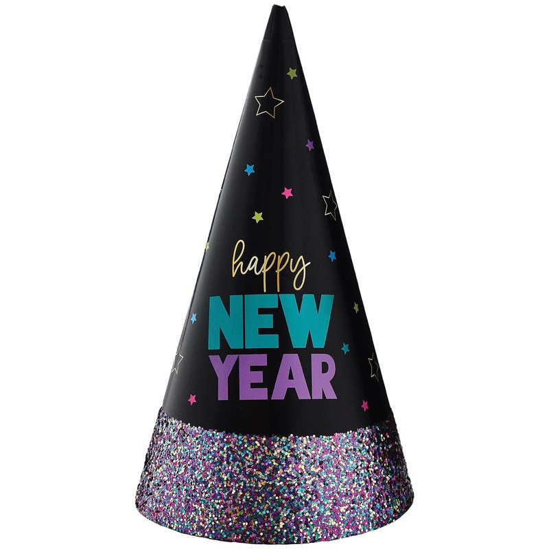 Starlight Glitter Dipped Cone Hat – Colorful