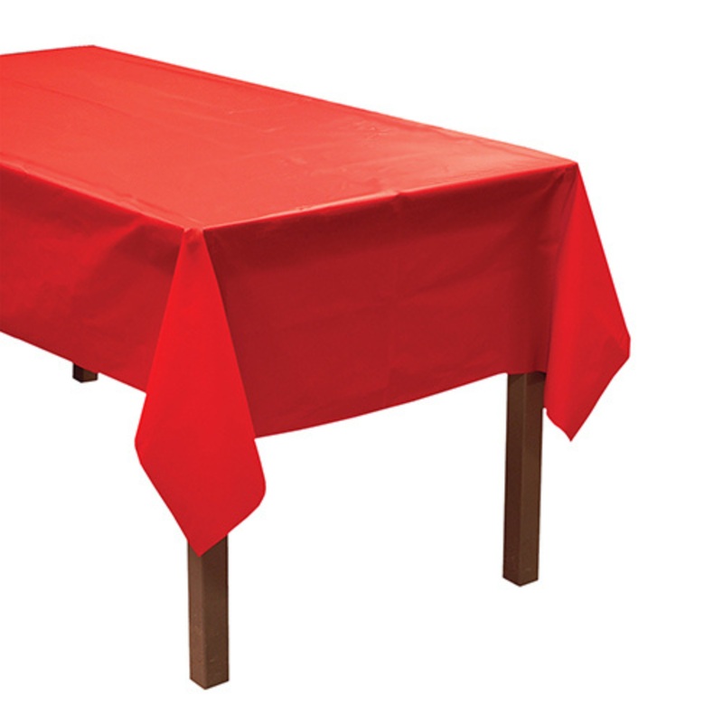 54 x 108 RECTANGULAR TABLE COVERS  RED