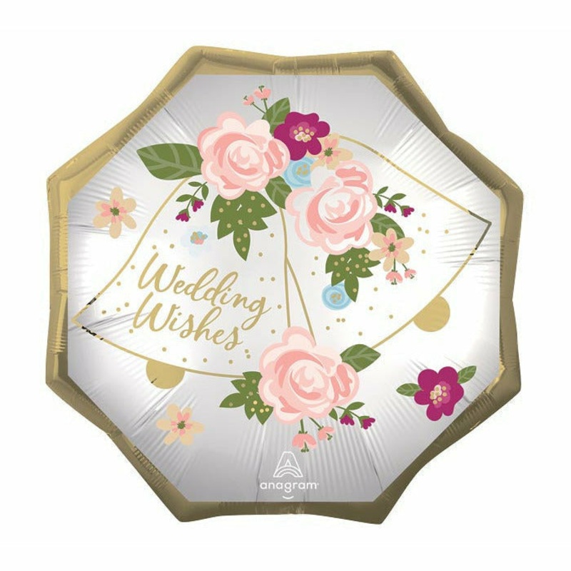 Wedding Bells Satin Luxe Shape Foil Balloon 22″