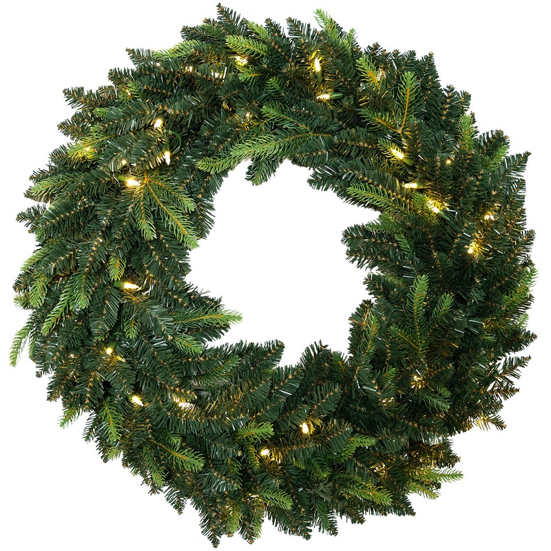 30″ Western Balsam Wreath – ColorChange LED