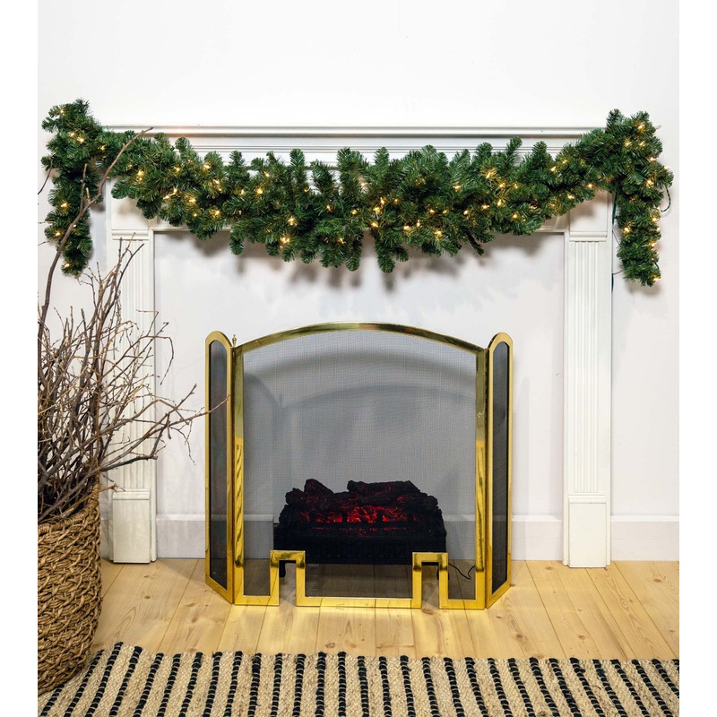 9′ X 14″ Royal Fireside Garland – Clear