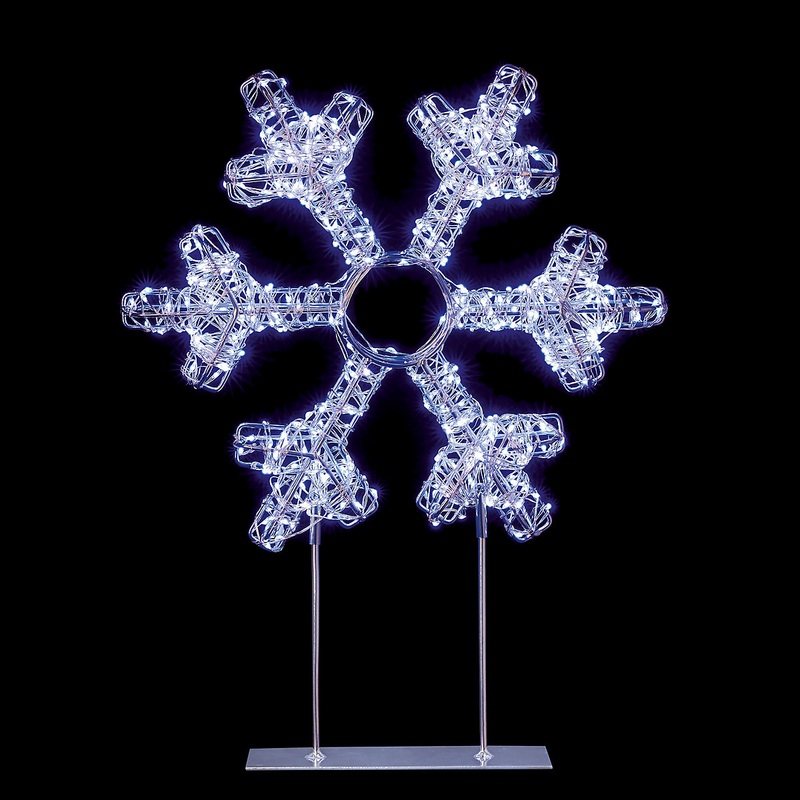 White Table top snowflake LED – (H)450mm