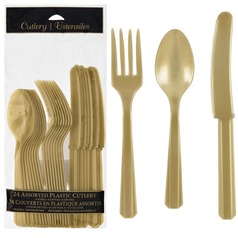 Value Reusable Assorted Cutlery, Low Ct. – Gold