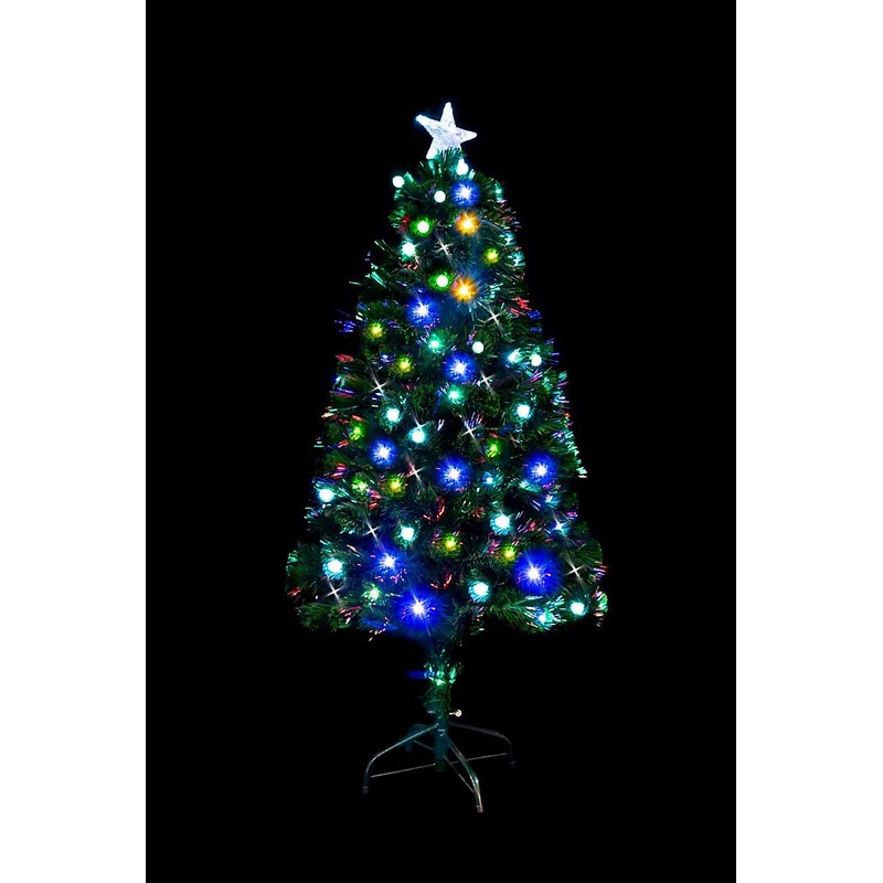 2Ft/60cm Berries Balls Fibre Optic Christmas Tree LED Pre-Lit