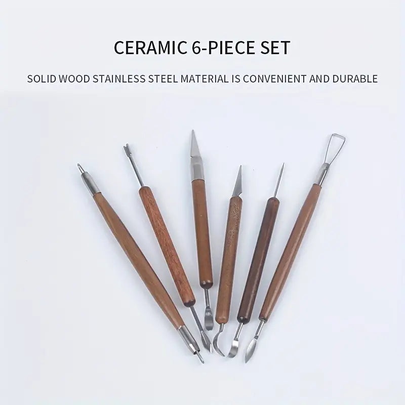 6pcs Set Of Clay Tools, Sculpture Tools, Carving Tools