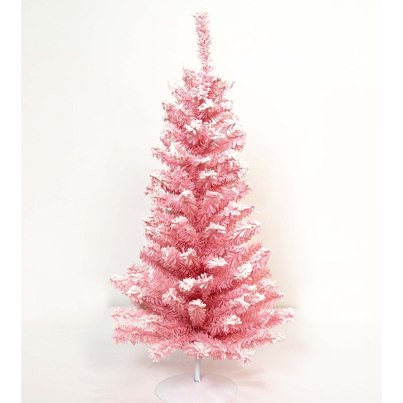 1.5′ Flocked Over Pink Tree – Unlit