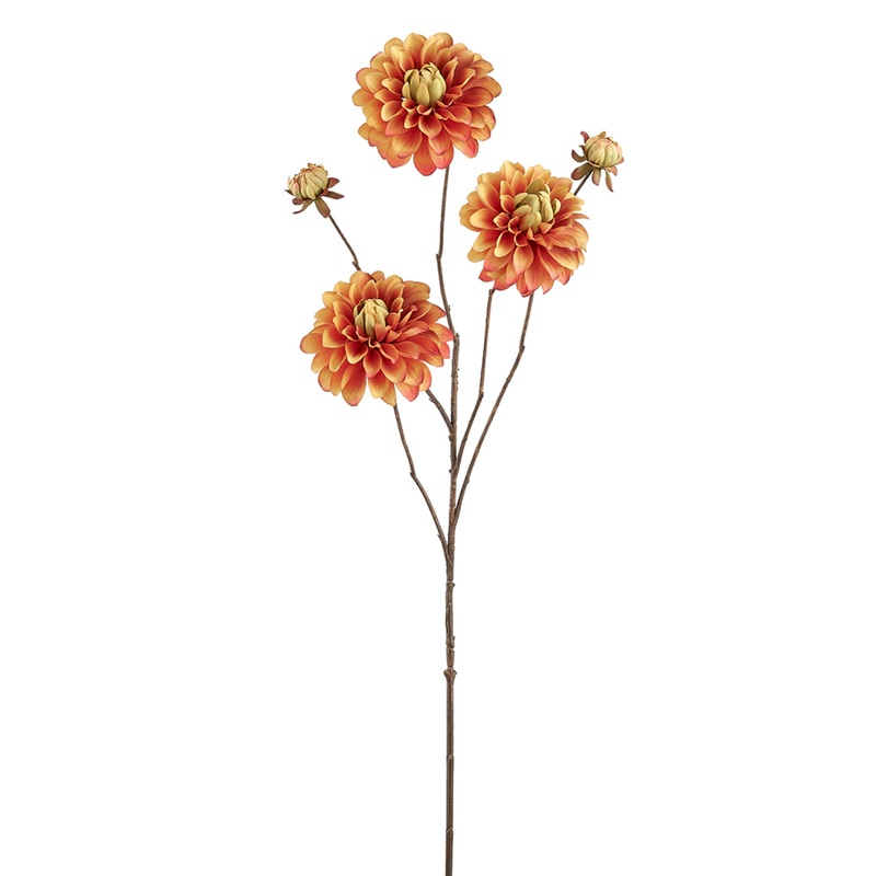 35″ Orange Dahlia Spray