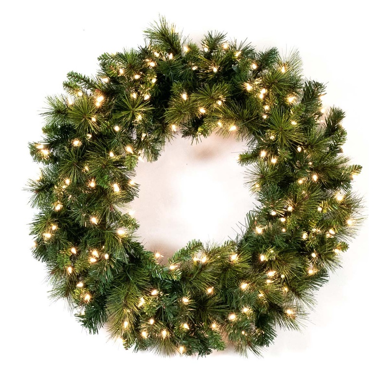 48″ Brighton Pine Wreath Unlit