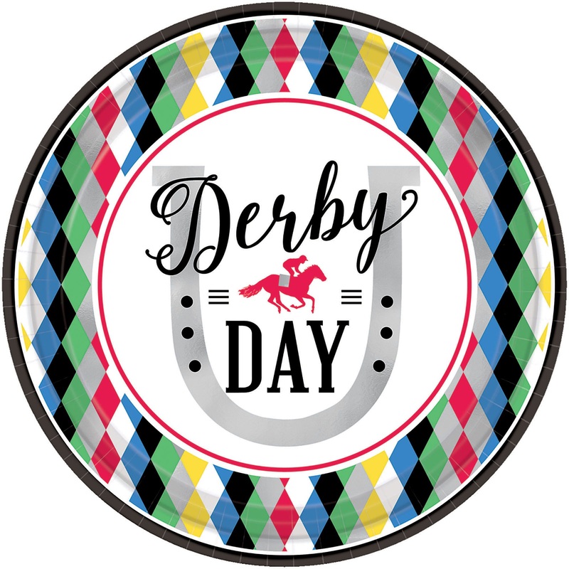 Derby Day Round Plates, 9″