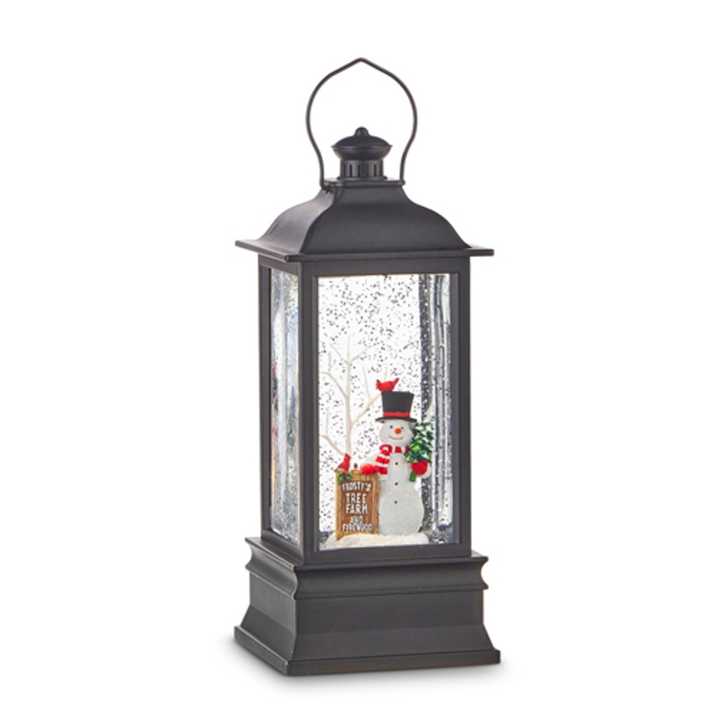 Frosty’s Tree Farm Musical Lighted Water Lantern 8.75″