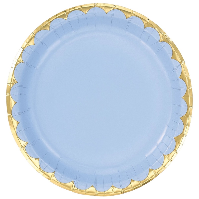 10″ Metallic Paper Plate – Ice Blue