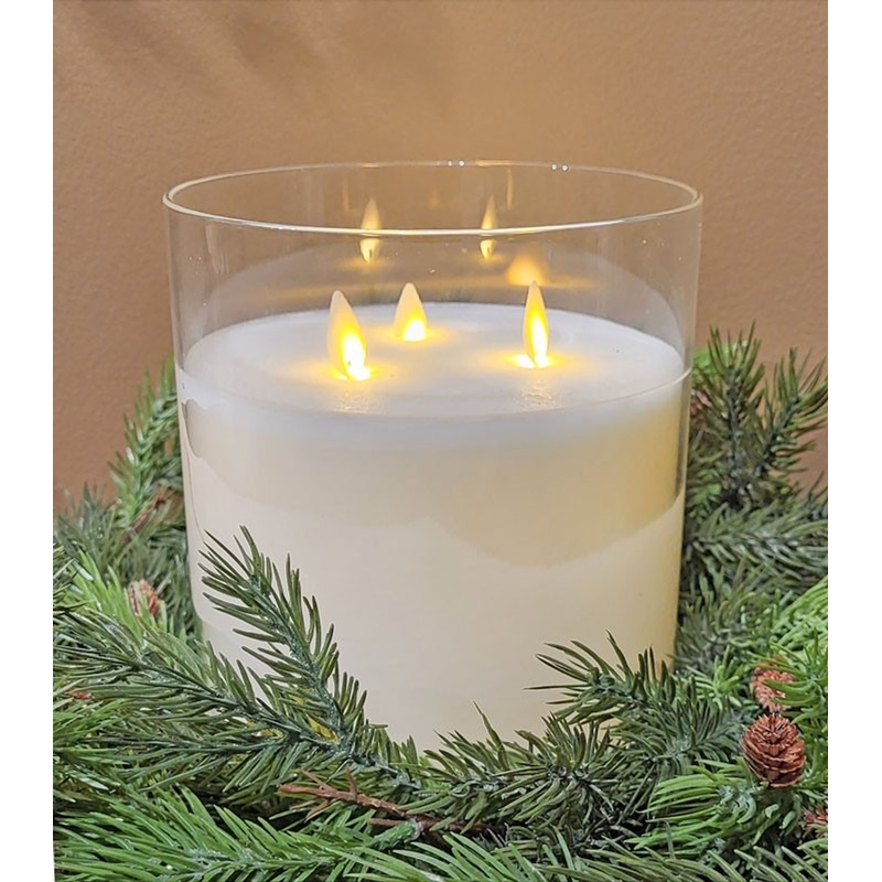 3-Wick Candle in Glass Container 6″
