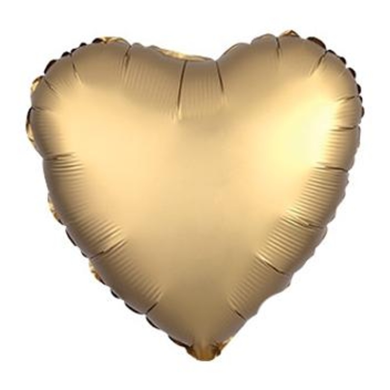 18″ Satin Luxe Gold Heart Foil Balloon