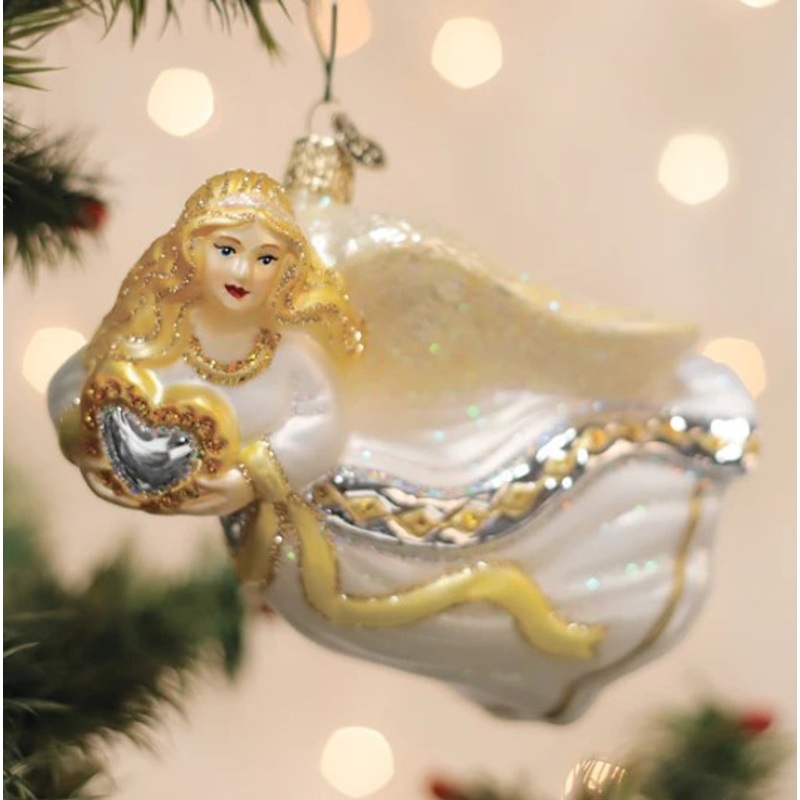 Angel With Heart Ornament