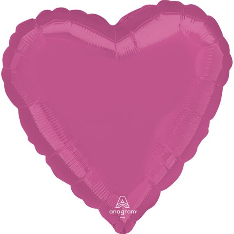 038 17″ Bright Bubblegum Pink Heart Foil