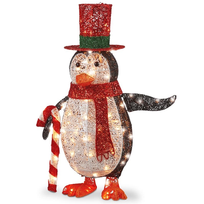 National Tree Company LED White Penguin 36 in. Yard Decor