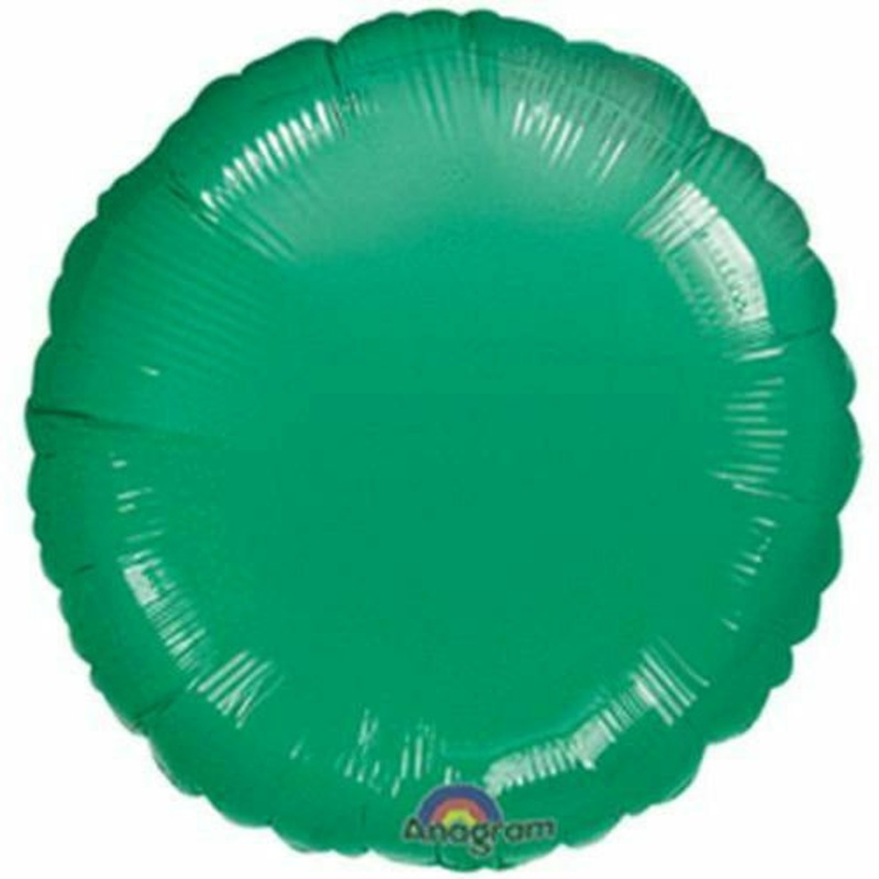 069 17″ Green Metallic Circle Foil