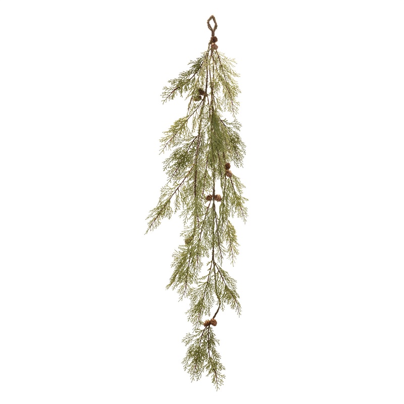 48″ Pine Garland w/Pinecones