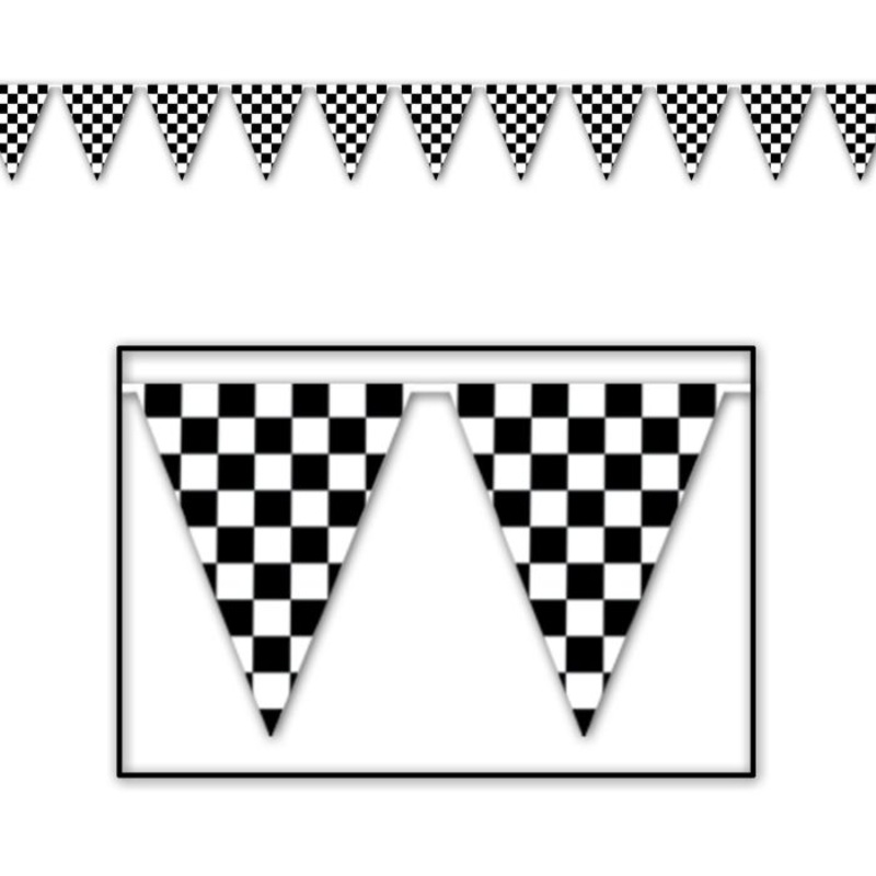 Checkered Pennant Banner