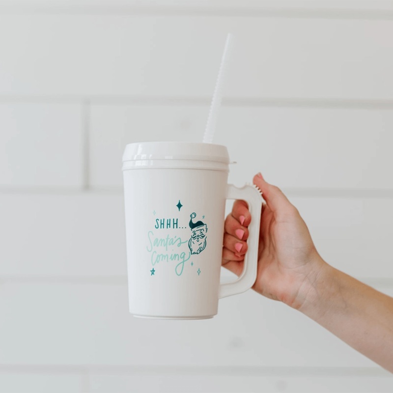 “Santa’s Coming” Thermos Mega Mug