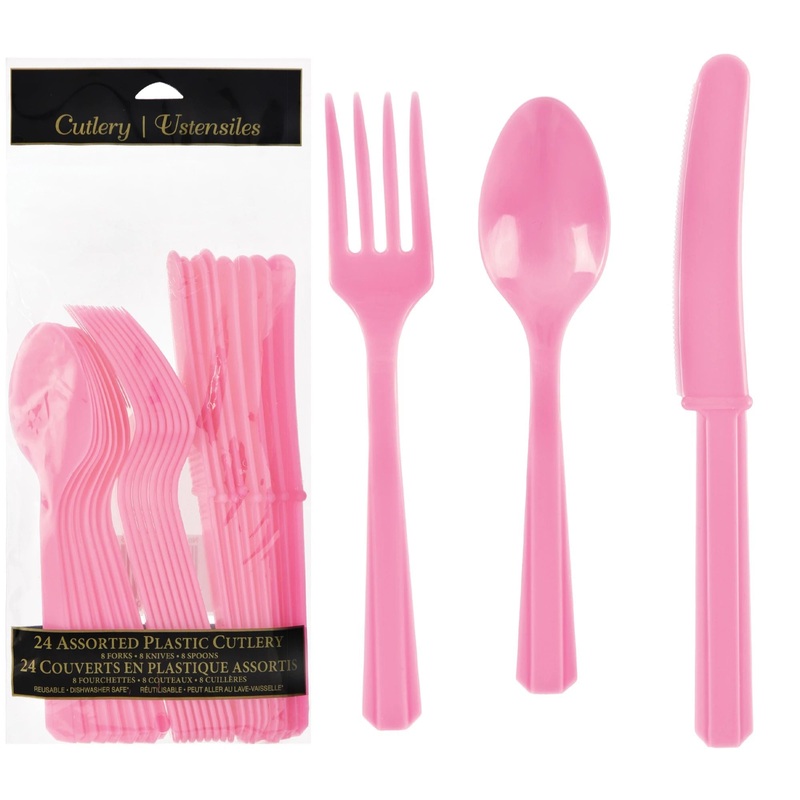 Value Reusable Assorted Cutlery, Low Ct. – New Pink