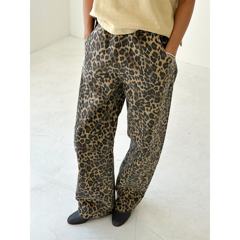 Long Arc Pants: Leopard