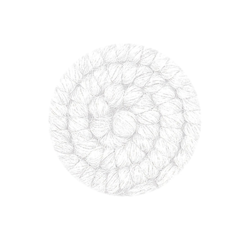 Wool Crepe Hair-White