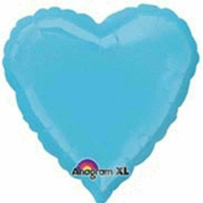 042 17″ Caribbean Blue Heart Foil