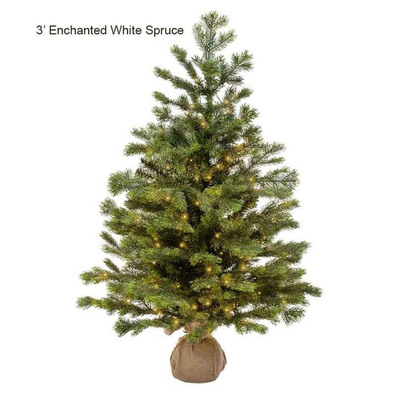 3′ Enchanted White Spruce Tree – Clear 3mm LED