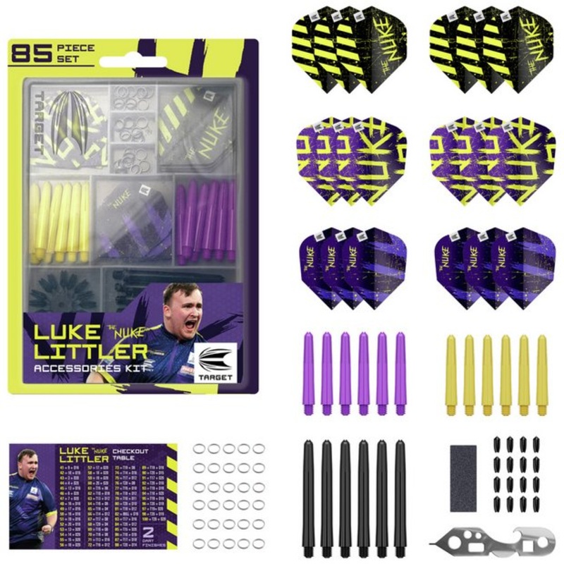 Target Luke Littler 85 Piece Darts Accessories Kit