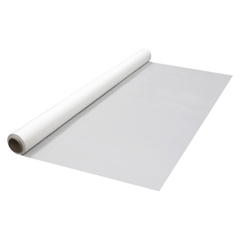 WHITE PLASTIC TABLE COVER ROLL