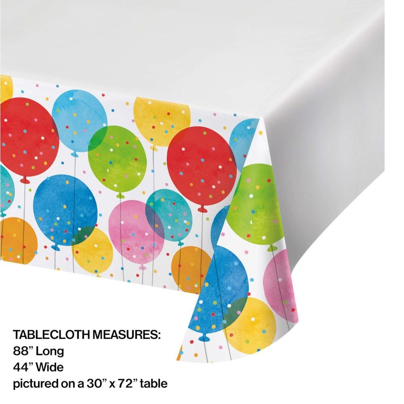 12 pc Bulk Birthday Confetti Balloons Plastic Table Covers