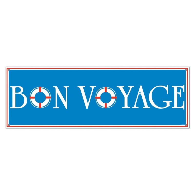 12 Pack Beistle Bon Voyage Party Sign Banner