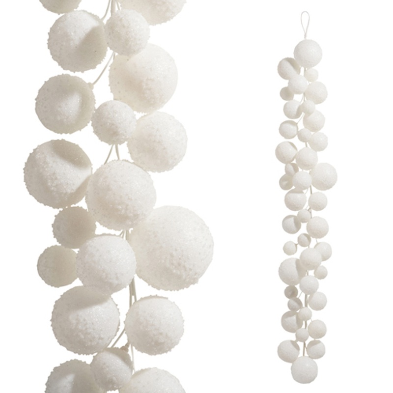 Snow Ball Garland 4′