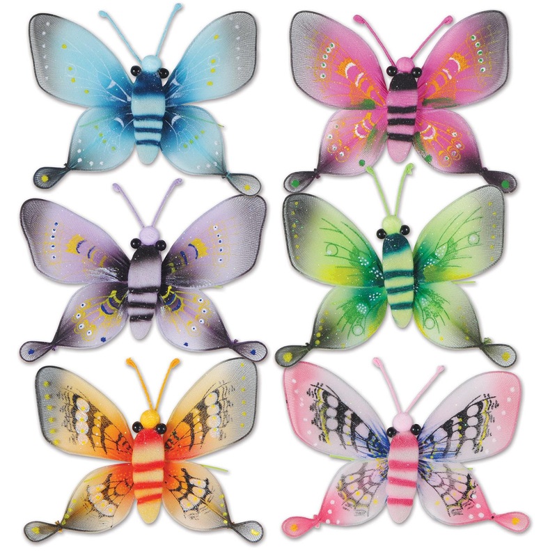 12 Pack Beistle 5 Inch- Majestic Butterfly Party Decoration