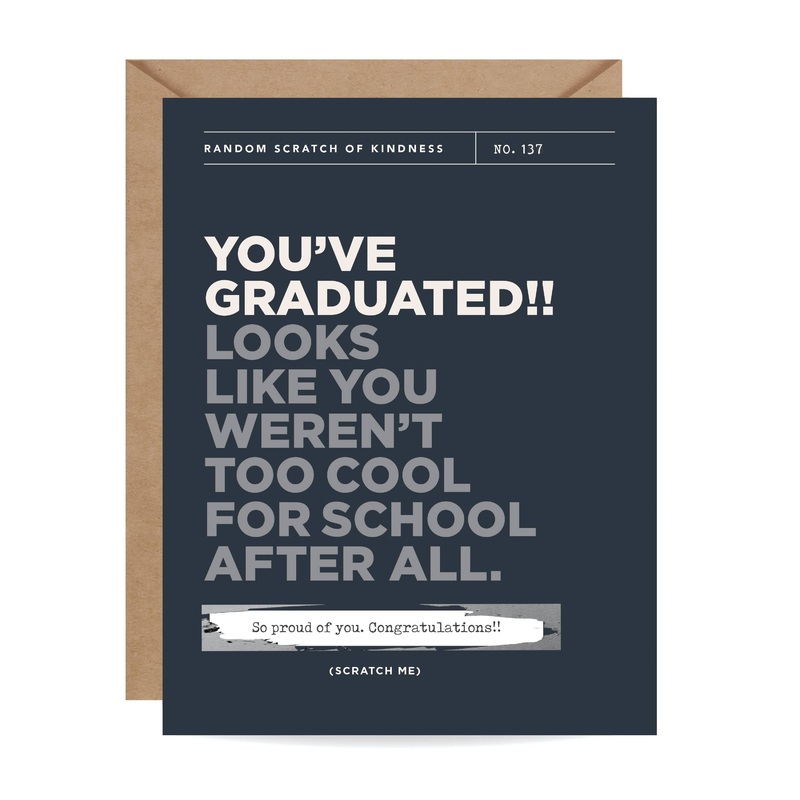 Scratch-off Too Cool for School – Graduation Card