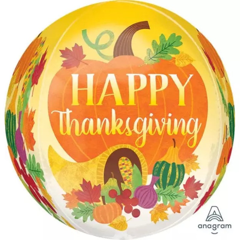 16″ Thanksgiving Harvest Orbz Balloon